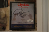 Jennifer Aniston Autographed "Clydeo" Card with Poster Framed JSA COA