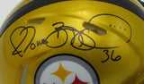 Jerome Bettis HOF Autographed Flash Mini Football Helmet Steelers PROVA