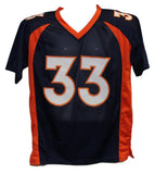 Javonte Williams Autographed/Signed Pro Style Blue Jersey Beckett 32103