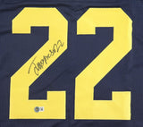 Justice Haynes Signed Wolverines Jersey (Beckett) 2025 Michigan Running Back
