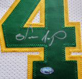 SEATTLE SUPERSONICS SHAWN KEMP AUTOGRAPHED FRAMED WHITE JERSEY MCS HOLO 206942