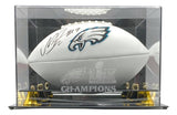 Nakobe Dean Signed Eagles Logo Football PSA/DNA w/ Super Bowl 59 Case