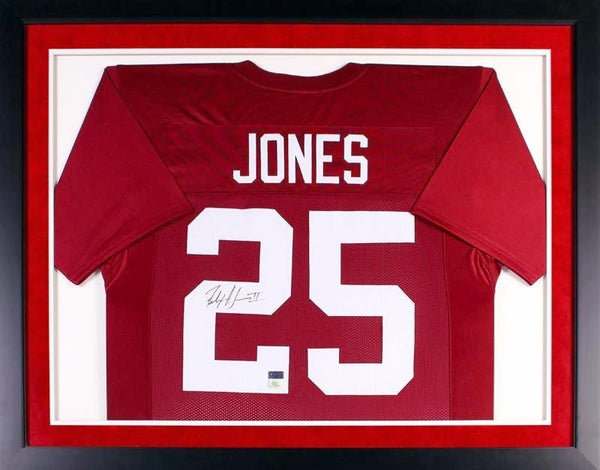 FELIX JONES AUTOGRAPHED ARKANSAS RAZORBACKS #25 FRAMED JERSEY COA