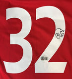 Carlos Tevez Signed Manchester United Red Adidas Soccer Jersey BAS