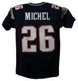 Sony Michel Autographed/Signed Pro Style Blue XL Jersey BAS 22630