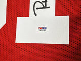 SAN FRANCISCO 49ERS RUSS FRANCIS AUTOGRAPHED RED JERSEY PSA/DNA STOCK #212447