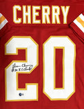 Chiefs Pro Bowler DERON CHERRY Signed Custom Replica KC Red Jersey AUTO - BAS