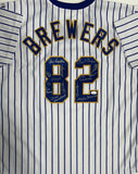 1982 Milwaukee Brewers Team Signed Replica Pinstripe Jersey - 15 Sigs - JSA