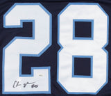 Chris Johnson Signed Tennessee Titans Jersey (JSA COA) 3xPro Bowl RB 2008-2010