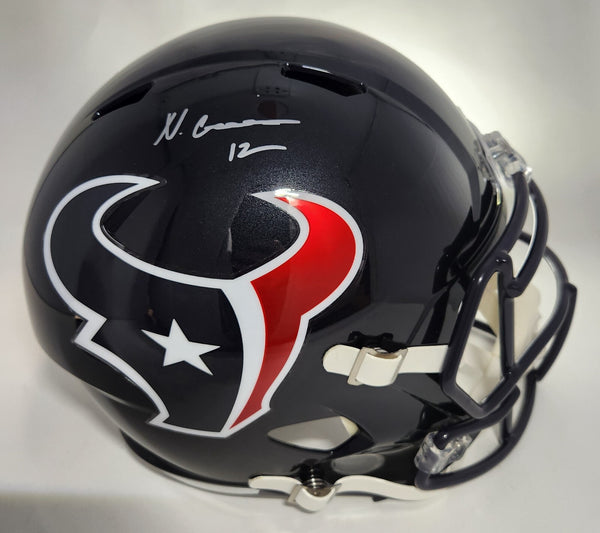 Texans WR NICO COLLINS Signed Full Size Replica Speed Helmet AUTO - BAS