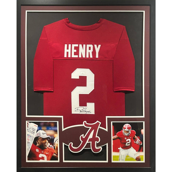 Derrick Henry Autographed Signed Framed Alabama Crimson Tide 2 Jersey BECKETT