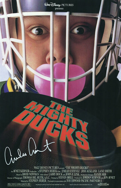 Emilio Estevez Signed The Mighty Ducks (Goldberg) 11x17 Movie Poster - (SS COA)
