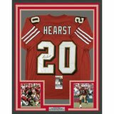 FRAMED Autographed/Signed GARRISON HEARST 33x42 San Francisco Red Jersey JSA COA