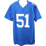 Abdul Carter Autographed Pro Style sz XL Blue Jersey Beckett Witness 51259