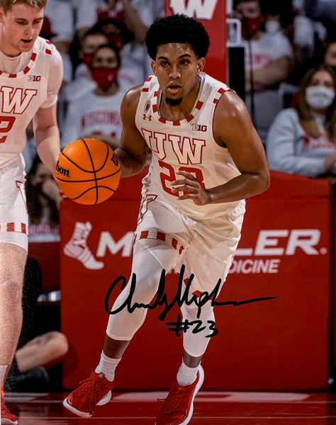 WI Badgers Guard CHUCK HEPBURN Signed 8X10 Photo #2 AUTO