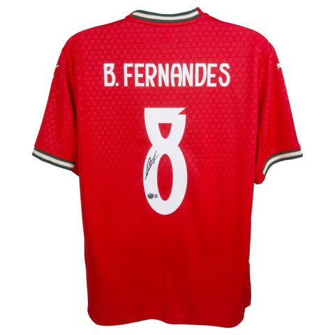 Bruno Fernandes Signed Team Portugal Puma Soccer Jersey (Beckett) Mid Fielder
