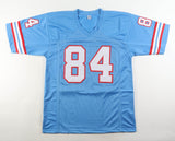Haywood Jeffires Signed Oilers Powder Jersey (JSA COA) Houston 3xPro Bowl W.R.