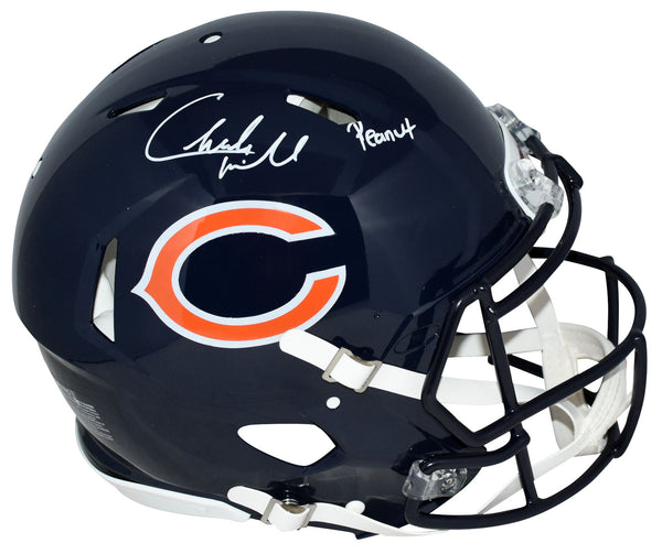 CHARLES TILLMAN AUTOGRAPHED CHICAGO BEARS AUTHENTIC SPEED HELMET W/ PEANUT