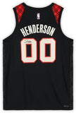 FRMD Scoot Henderson Trail Blazers Signed Nike 2023-24 City Swingman Jersey