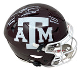 Johnny Manziel Signed Texas A&M FS Authentic SpeedFlex Helmet w/ 3 Insc BAS