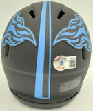 RYAN TANNEHILL AUTOGRAPHED TITANS ECLIPSE BLACK SPEED MINI HELMET BECKETT 197222