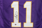 Daunte Culpepper Autographed/Signed Pro Style Purple XL Jersey Beckett 39303