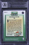 Celtics Larry Bird Signed 1992 Upper Deck Heroes #20 Card Auto 10! BAS Slabbed