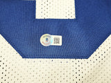 DALLAS COWBOYS MARK STEPNOSKI AUTOGRAPHED WHITE JERSEY BECKETT BAS QR 215776