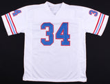 Earl Campbell Signed Houston Oilers Career Stat Jersey (PSA COA) 5xPro Bowl R.B.