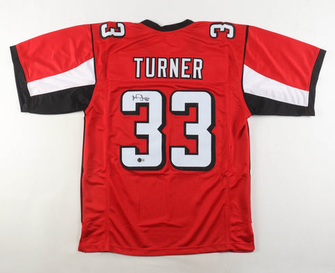Michael Turner Signed Atlanta Falcons Jersey (Beckett) 2xPro Bowl Running Back