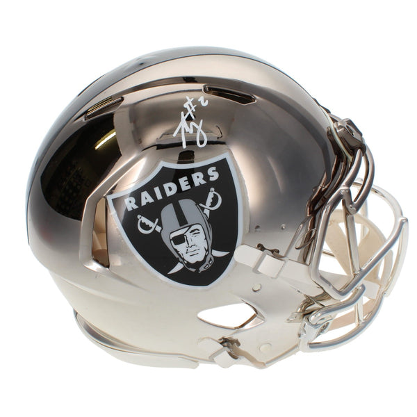 Ashton Jeanty Autographed Raiders Custom Spectra Chrome Authentic Helmet Beckett
