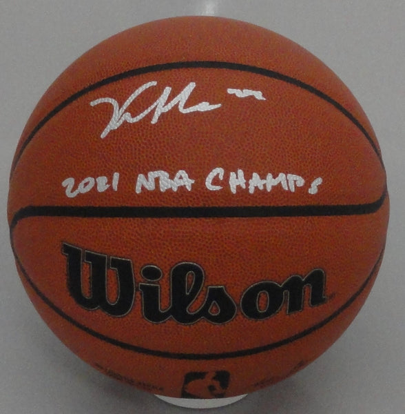 Bucks KHRIS MIDDLETON Signed Wilson Replica Basketball AUTO w/ 2021 Champ JSA