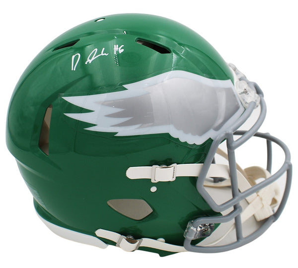 DeVonta Smith Signed Philadelphia Eagles Speed Authentic Kelly Green NFL Helmet