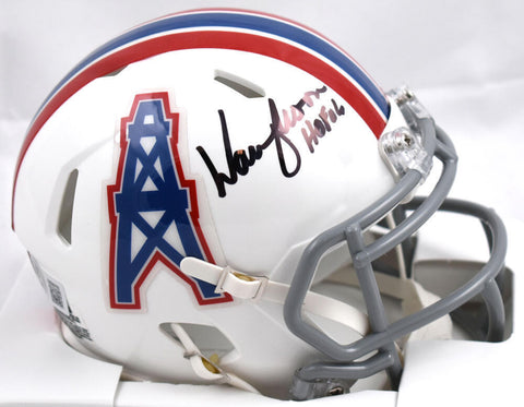 Warren Moon Signed Houston Oilers 75-80 Speed Mini Helmet w/HOF - Beckett W Holo