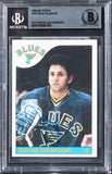 Blues Doug Gilmour Authentic Signed 1985 Topps #76 Card BAS Slabbed