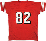 SAN FRANCISCO 49ERS JOHN TAYLOR AUTOGRAPHED RED JERSEY BECKETT WITNESS 232608