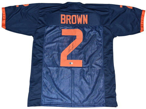 CHASE BROWN SIGNED AUTOGRAPHED ILLINOIS ILLINI #2 NAVY JERSEY BECKETT