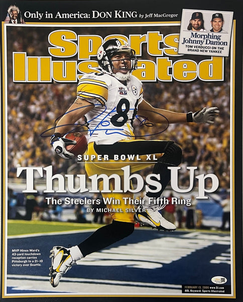 Hines Ward Autographed 16x20 Photo Pittsburgh Steelers JSA 205425