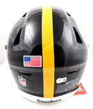 TJ Watt Autographed Steelers F/S Speed Flex Helmet- Beckett W Hologram *Silver