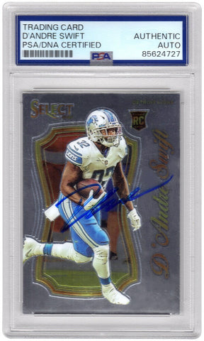 D'Andre Swift Signed Lions 2020 Panini Select Certified Rookie #SCR-15 (PSA/DNA)