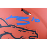 Bo Nix Autographed/Signed Denver Broncos Rave Mini Helmet Beckett Witness 49616