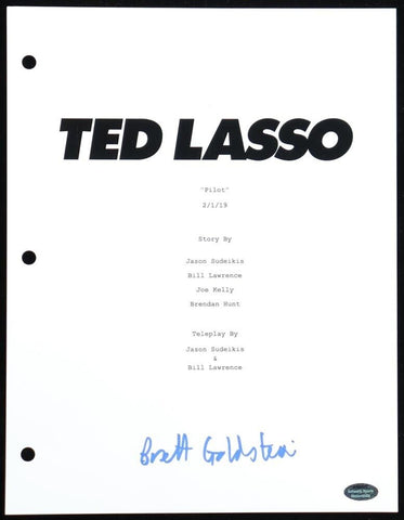 Brett Goldstein (Roy Kent) Signed "Ted Lasso" Full Pilot Script (Schwartz COA)