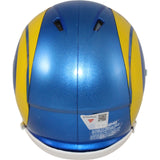 Puka Nacua Autographed/Signed Los Angeles Rams Mini Helmet Speed Fanatics 51035