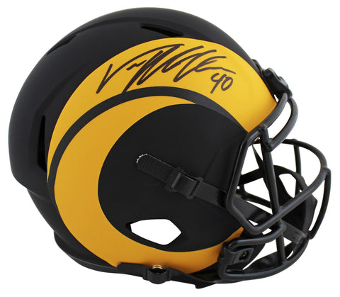Rams Von Miller Authentic Signed Eclipse Full Size Speed Rep Helmet BAS Witness