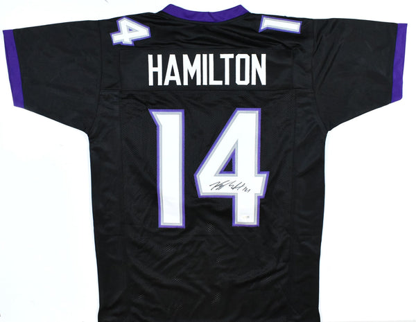 Kyle Hamilton Autographed Black Pro Style Jersey - JSA W Holo