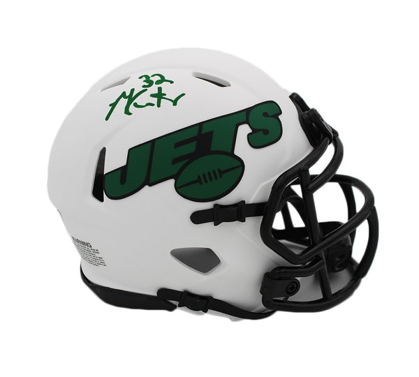 Michael Carter Signed New York Jets Speed Lunar NFL Mini Helmet