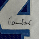 FRAMED Signed JERRY WEST 35x39 Los Angeles Blue Retro Jersey JSA COA