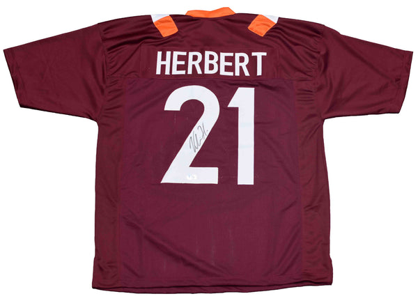 KHALIL HERBERT SIGNED AUTOGRAPHED VIRGINIA TECH HOKIES #21 JERSEY BECKETT