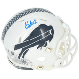 Keon Coleman Autographed Buffalo Bills 2024 STS Speed Mini Helmet Beckett