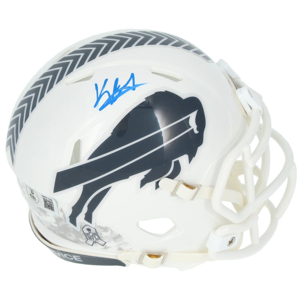 Keon Coleman Autographed Buffalo Bills 2024 STS Speed Mini Helmet Beckett